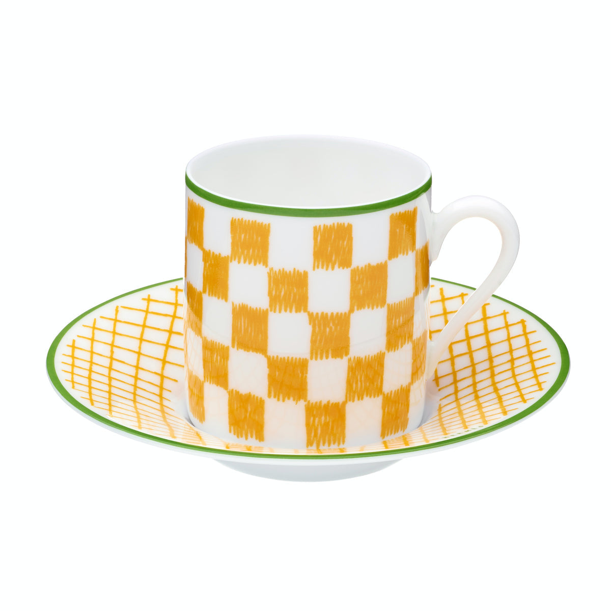 A Walk in The Garden Yellow Coffee Cup & Saucer