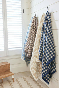 Gingham Navy Midi Blanket