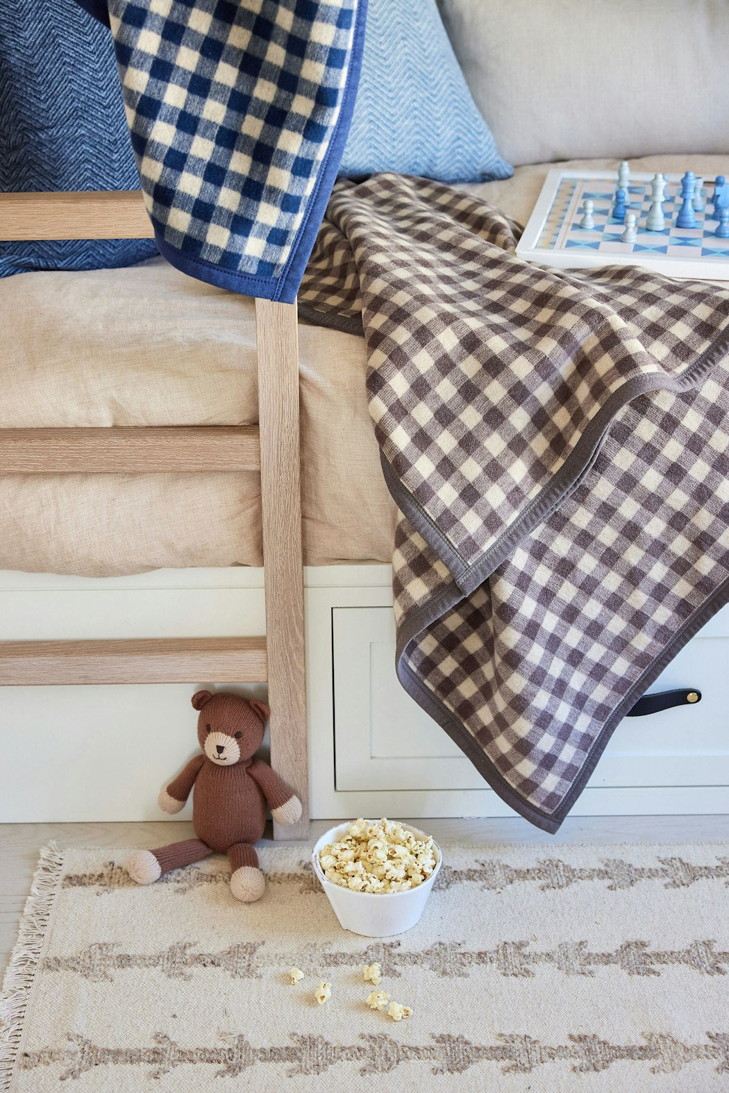 Gingham Mocha Midi Blanket