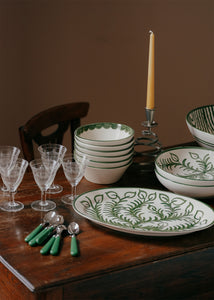 Green Scallop Bowl