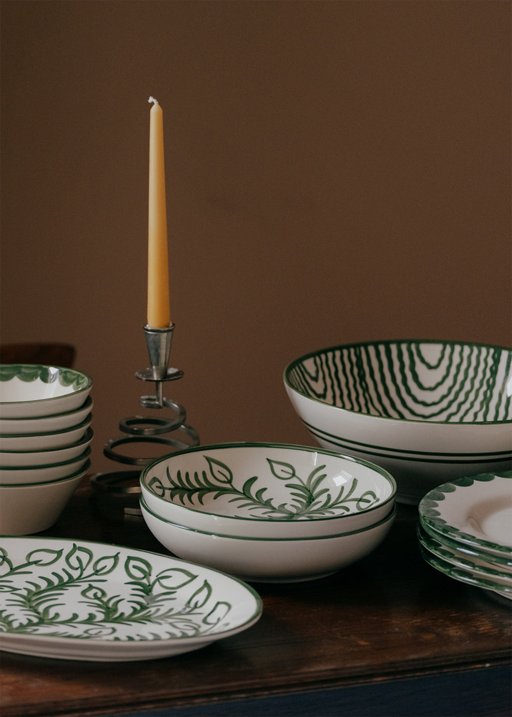 Green Vina Large Bowl