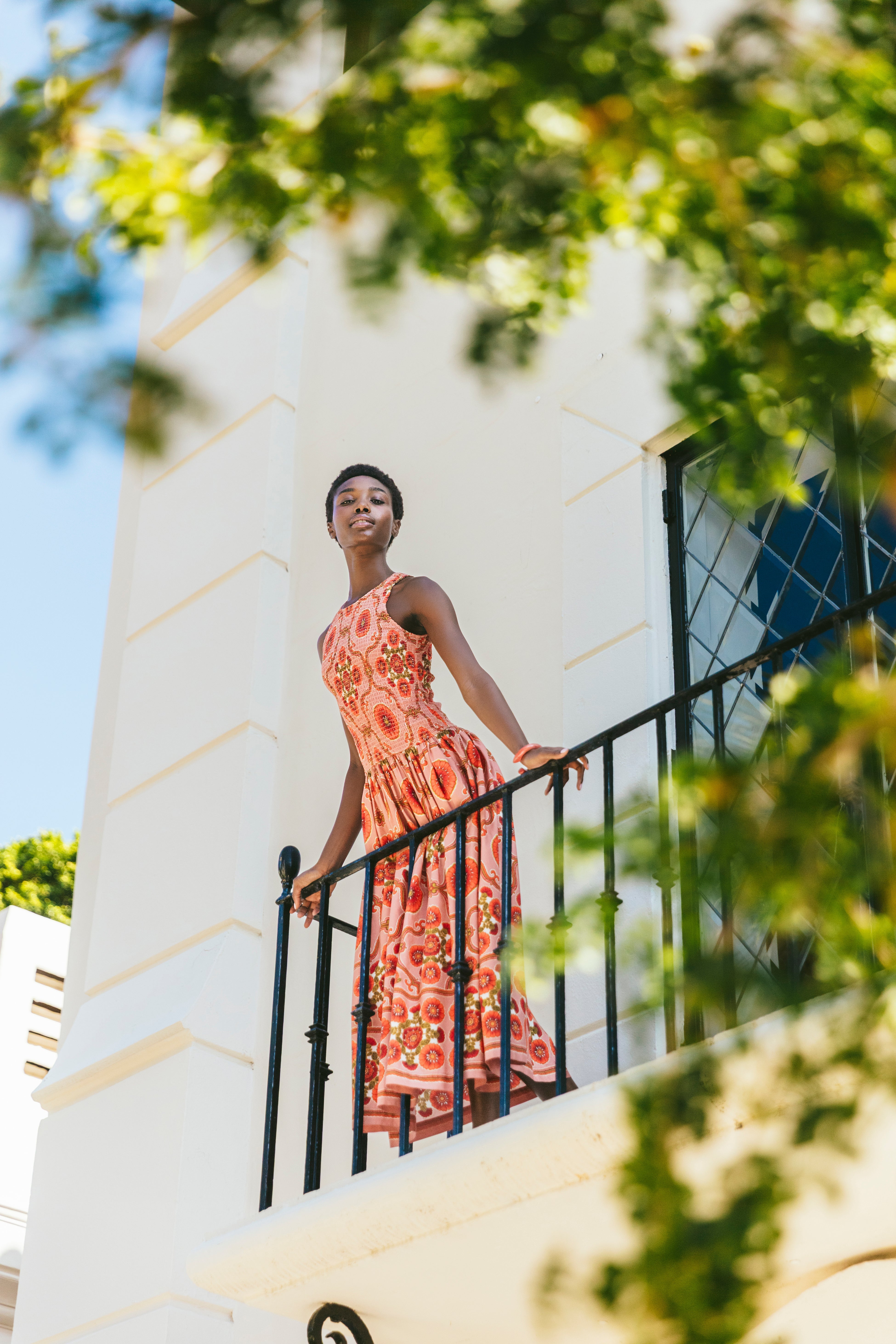 Leandra Dress in Mod Floral Brick