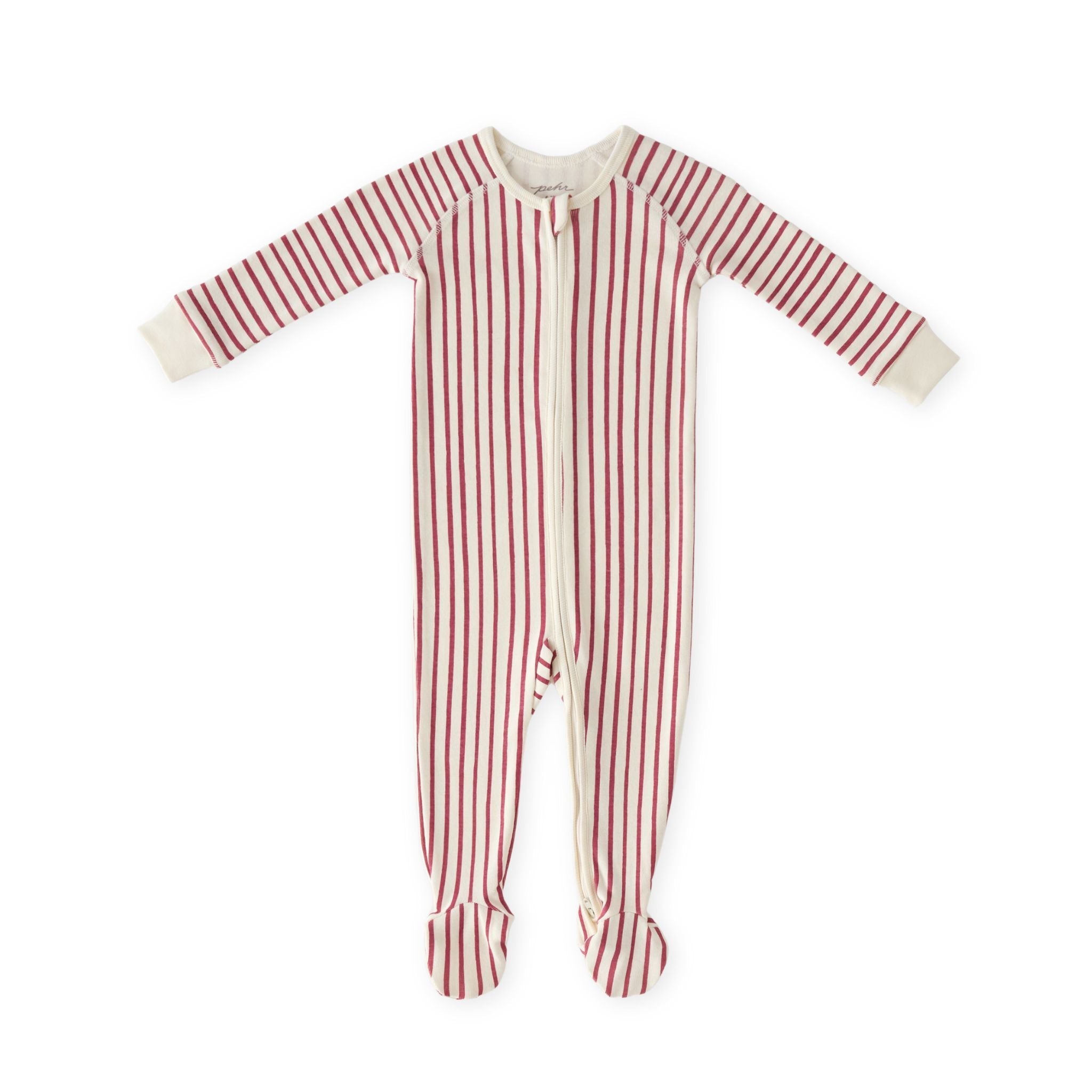 Ribbed Baby Sleeper in Stripes Away Berry