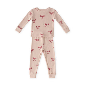 Ribbed Toddler Pajama in With a Bow