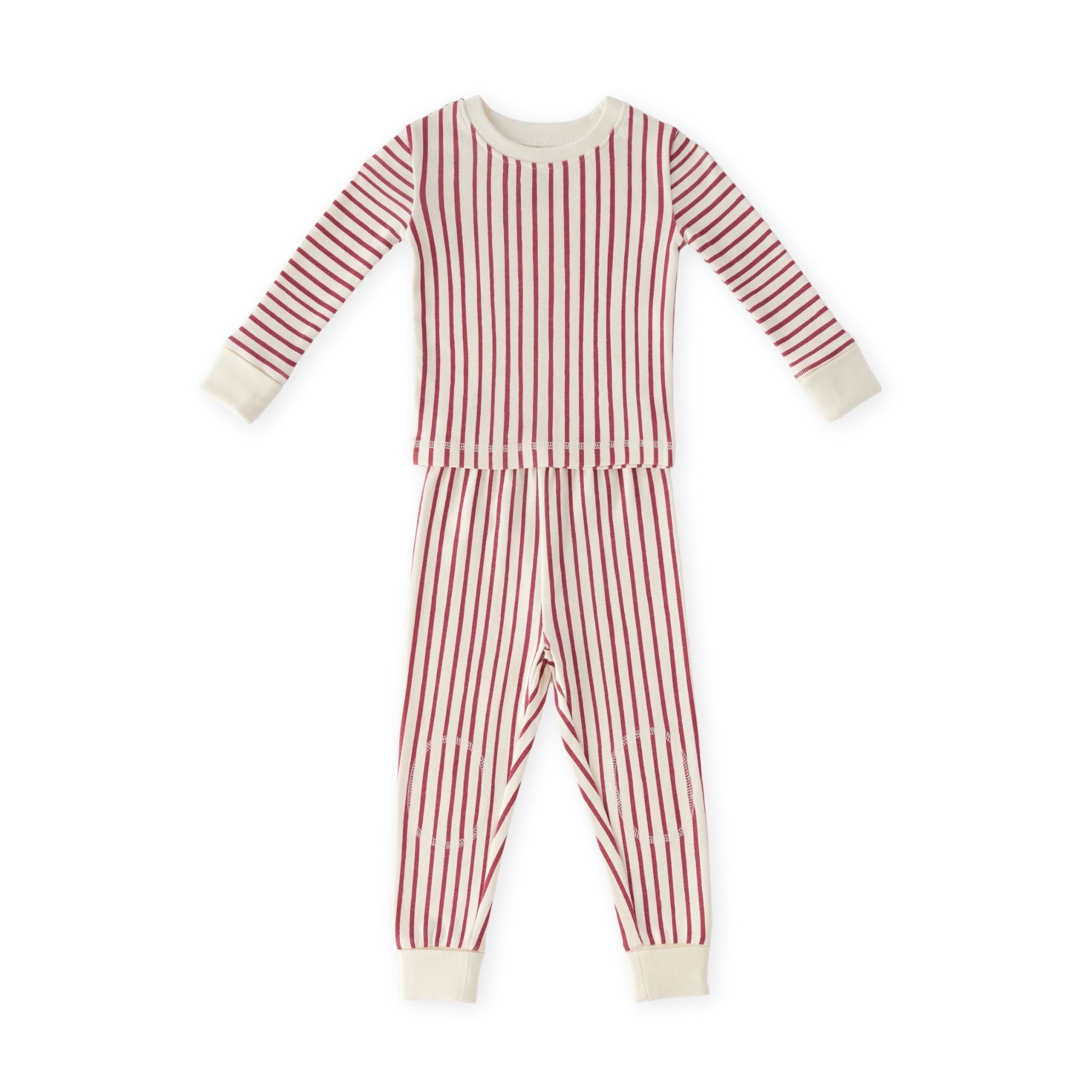 Ribbed Toddler Pajama in Stripes Away Berry