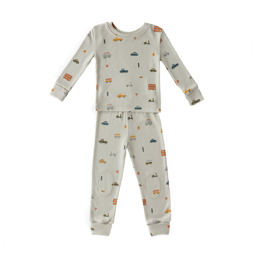 Ribbed Kids Pajama in Rush Hour Mist