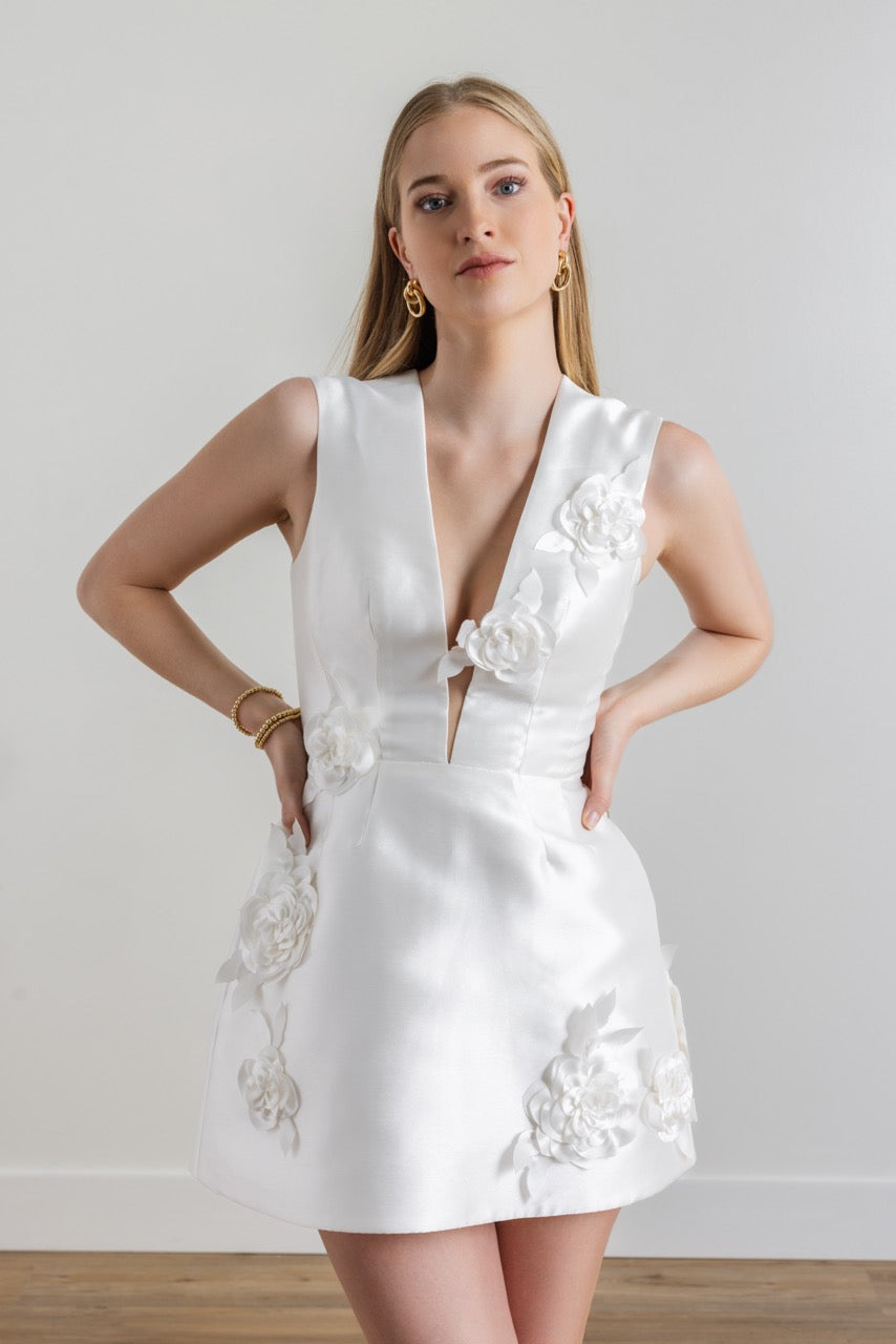 Fiore Dress in Ivory