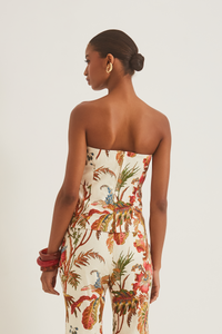 Agnes Top in Fauna Floral Ivory