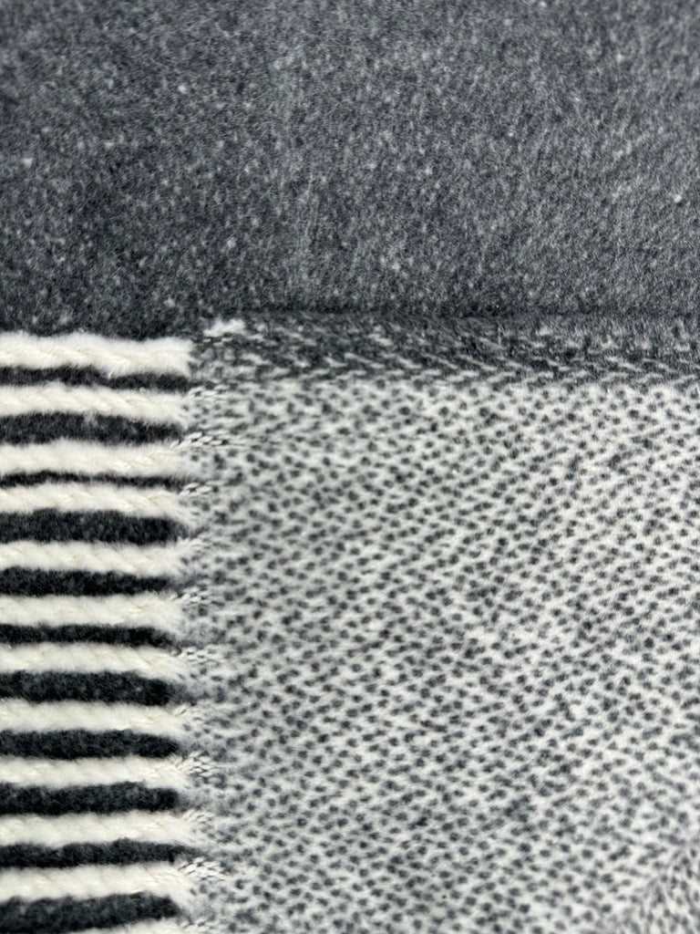 Double Face Solid Mini Chevron Throw