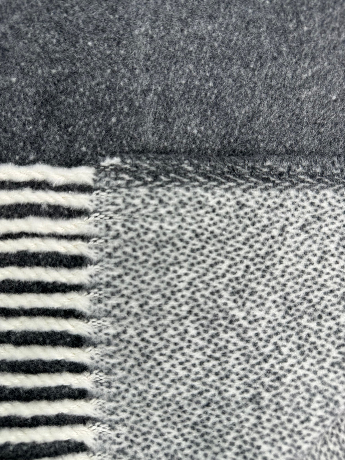 Double Face Solid Mini Chevron Throw