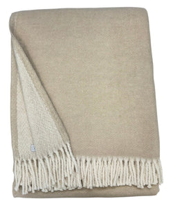 Double Face Solid Mini Chevron Throw