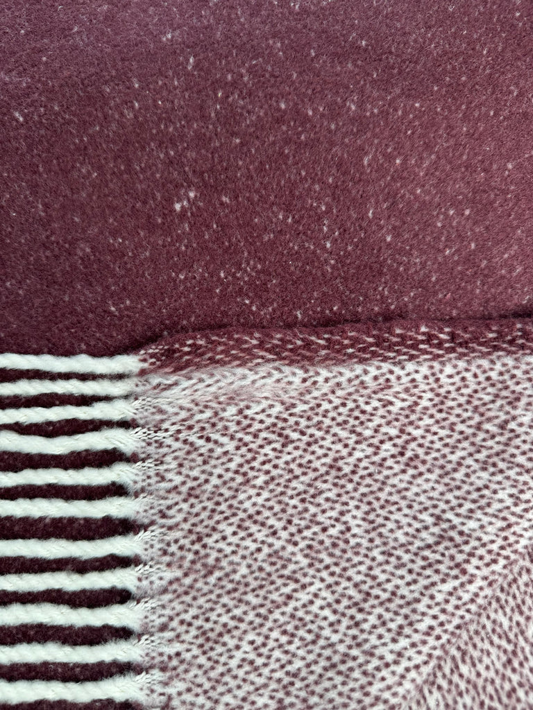 Double Face Solid Mini Chevron Throw