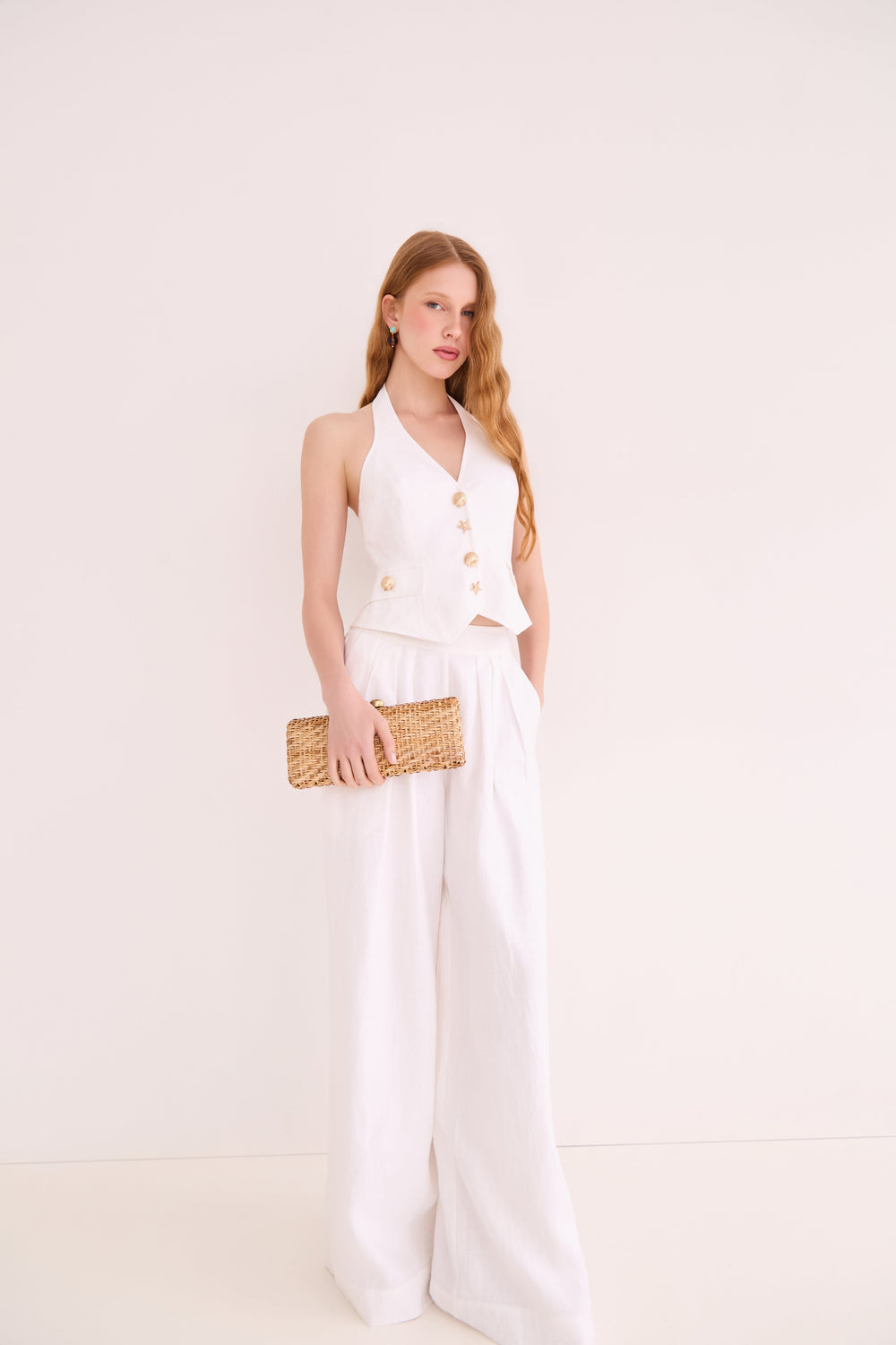 Palazzo Pant in White