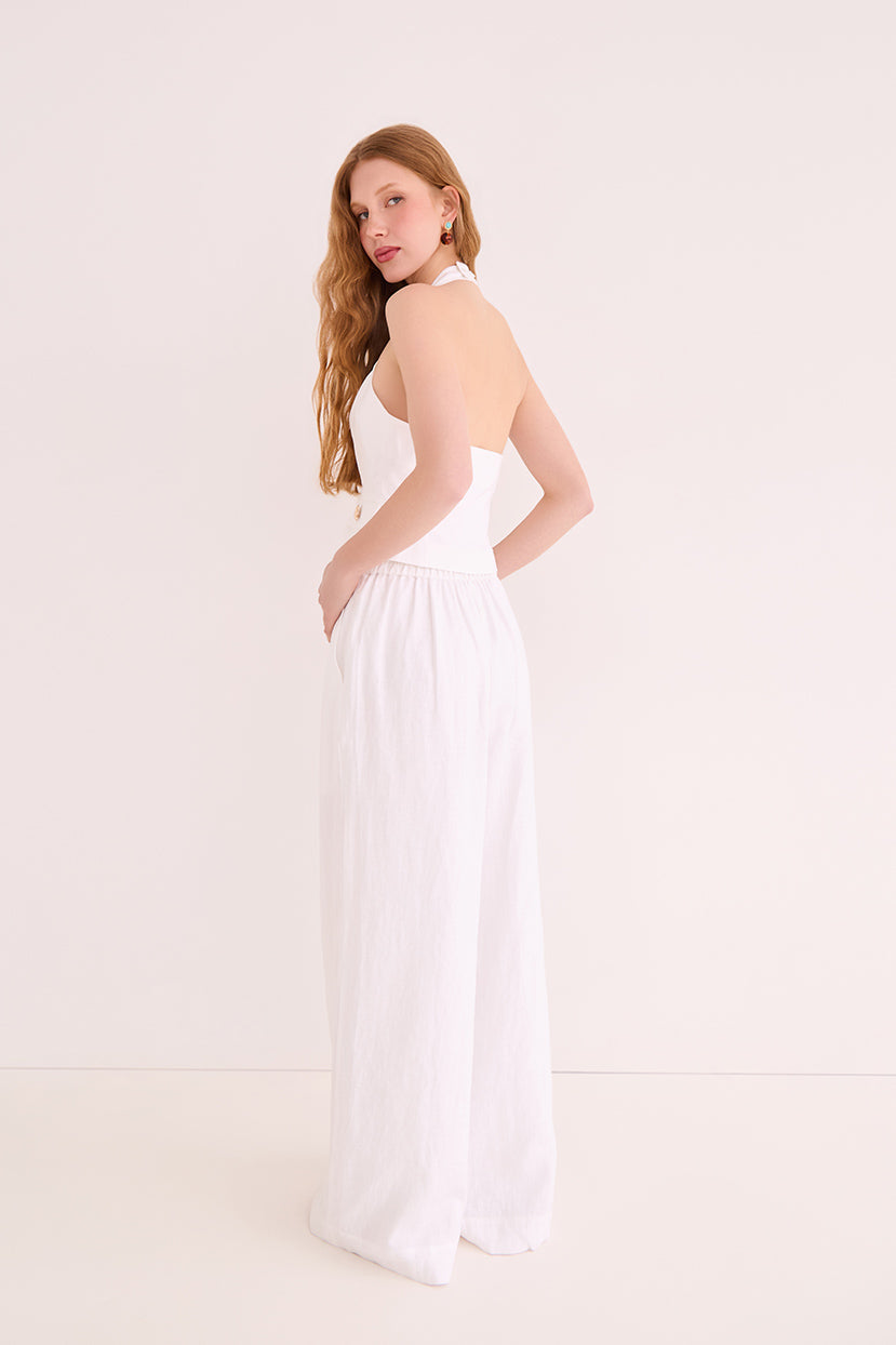 Palazzo Pant in White