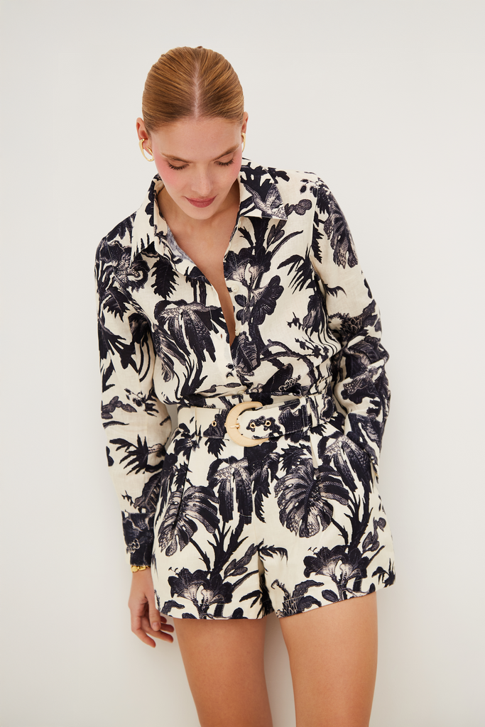 Palmer Shorts in Fauna Floral Navy