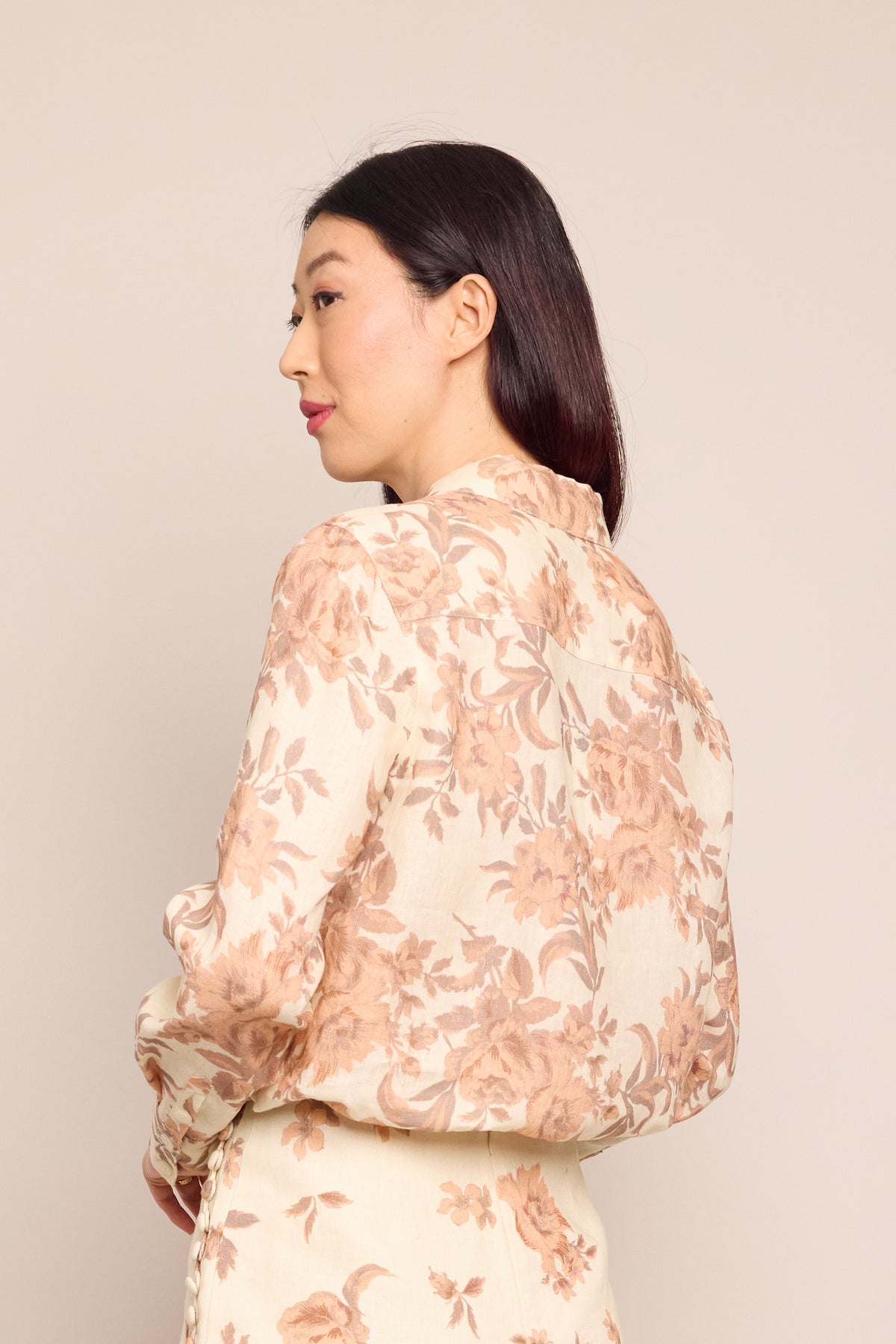 Perfect Shirt in Farfella Border Egret