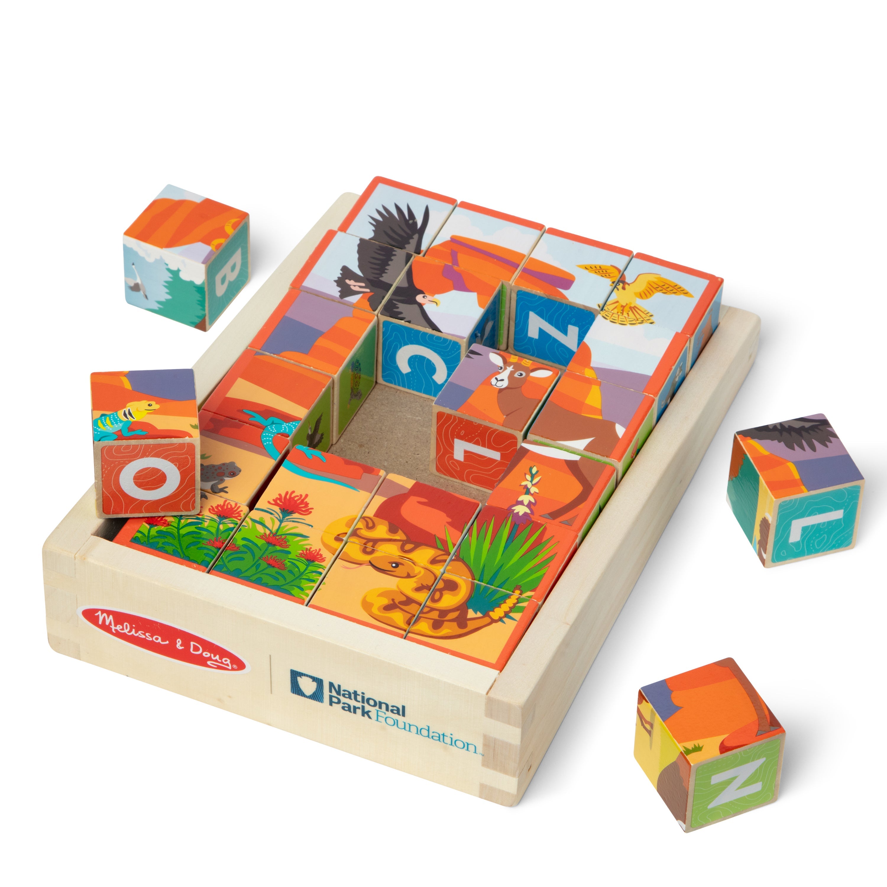 National Parks Multi-Park ABC & Animals Cube Puzzle