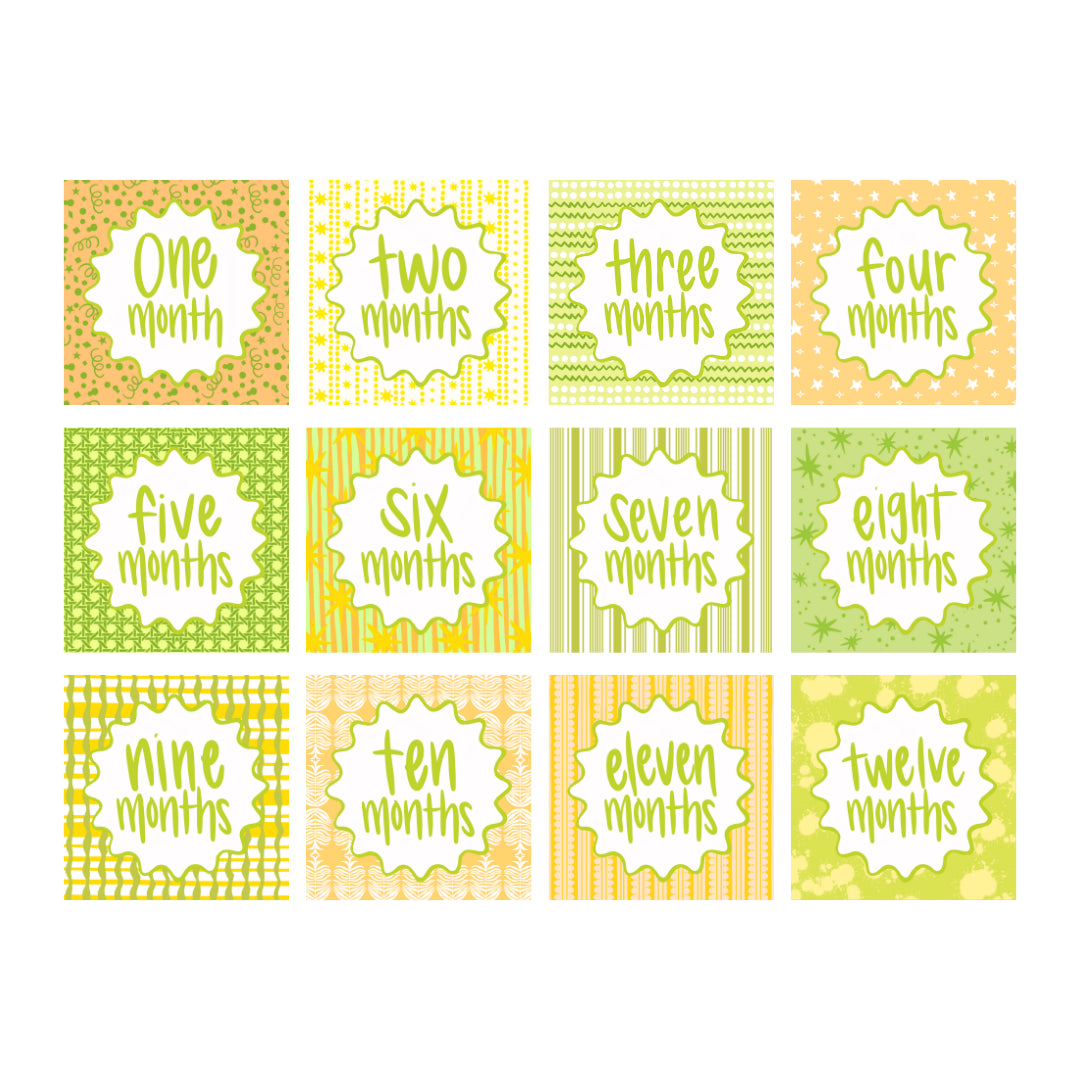 Garden Greens Milestone Cards