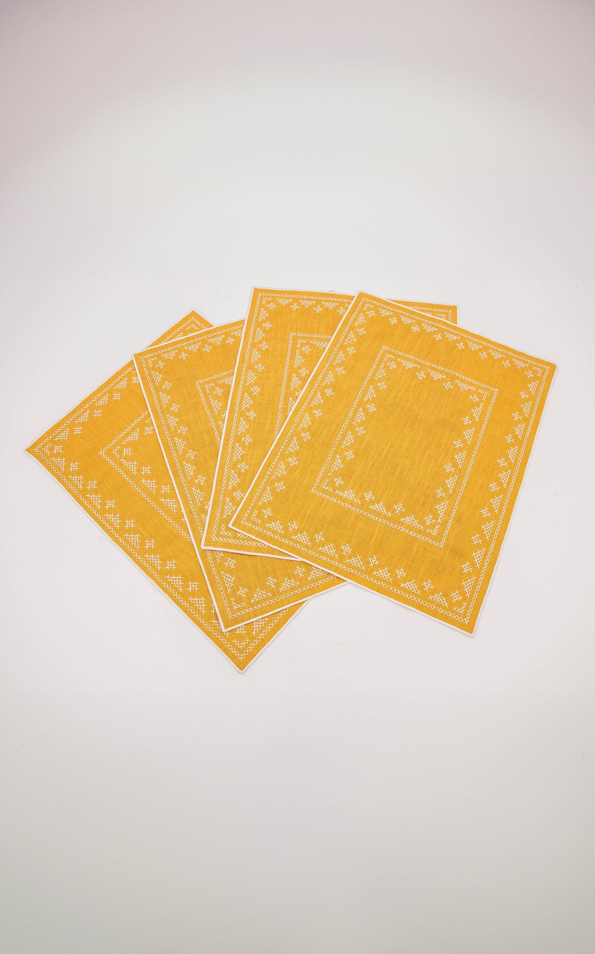 Pedralbes Placemats in Marigold, Set of 4