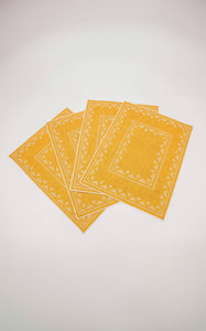 Pedralbes Placemats in Marigold, Set of 4