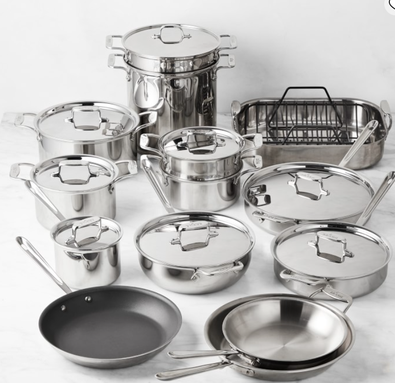 All-Clad D5® Stainless-Steel 24-Piece Cookware Set
