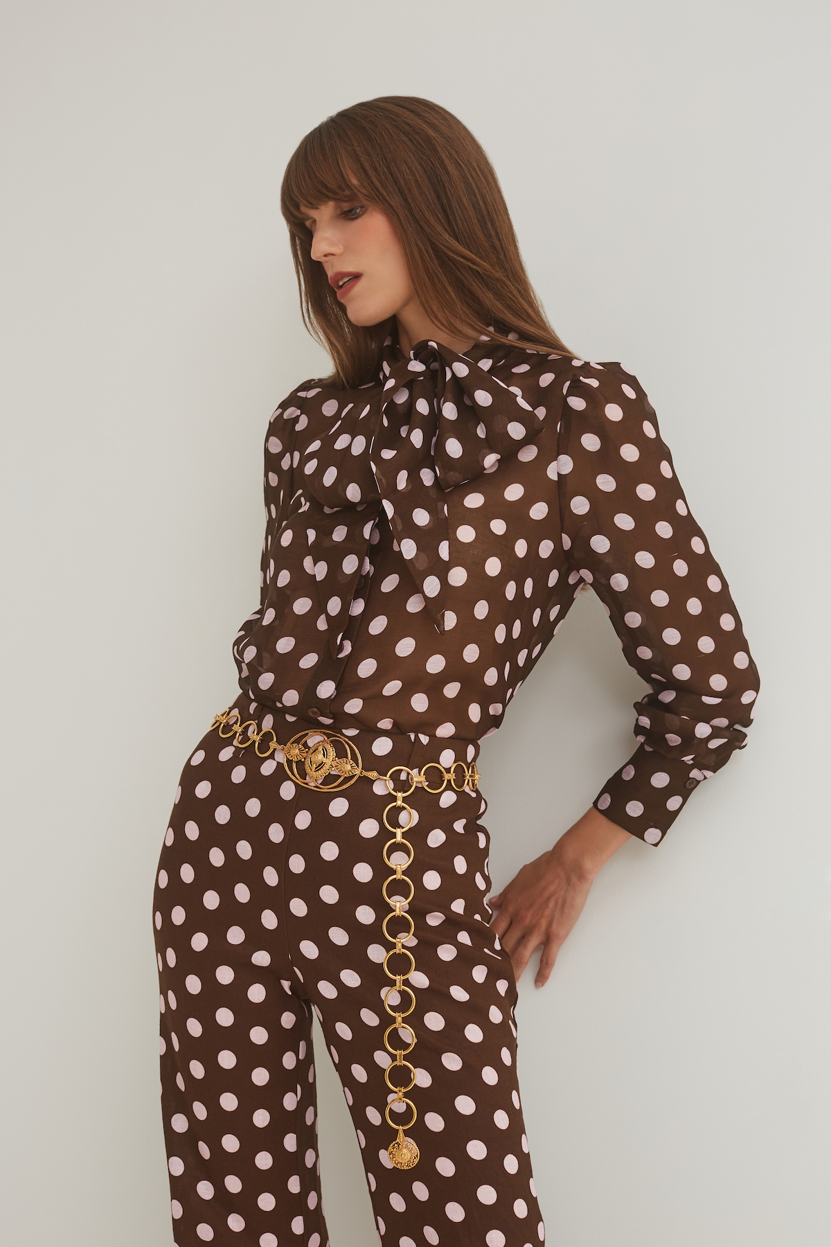 Chili Shirt in Joelle Dot Brown
