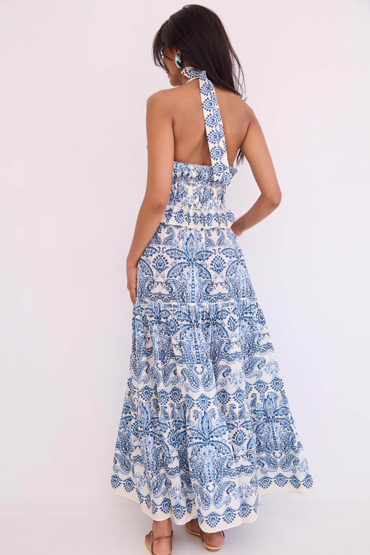 Melanie Skirt in Palm Paisley Sky