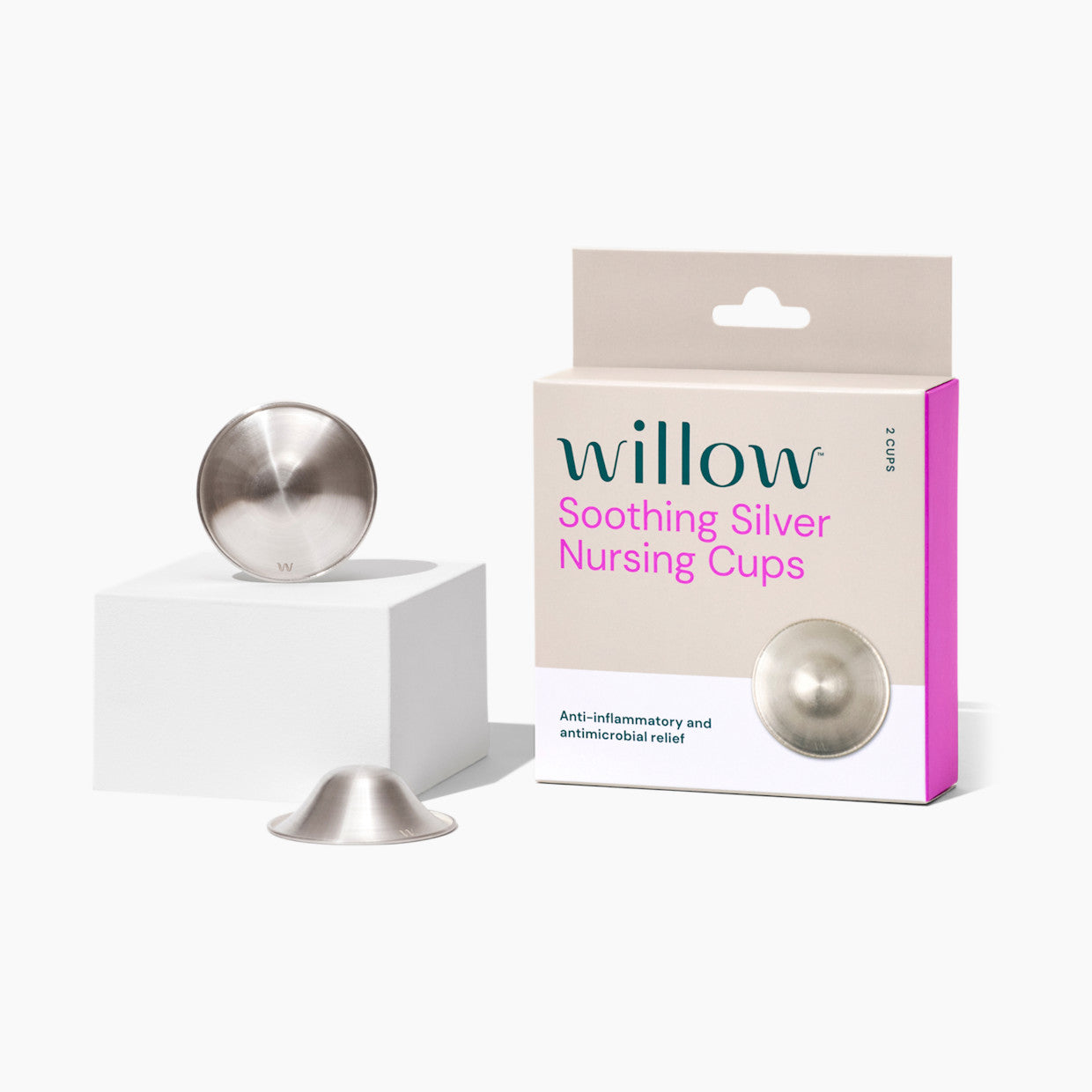 WillowSoothing Silver Nursing Cups (2 Pack)