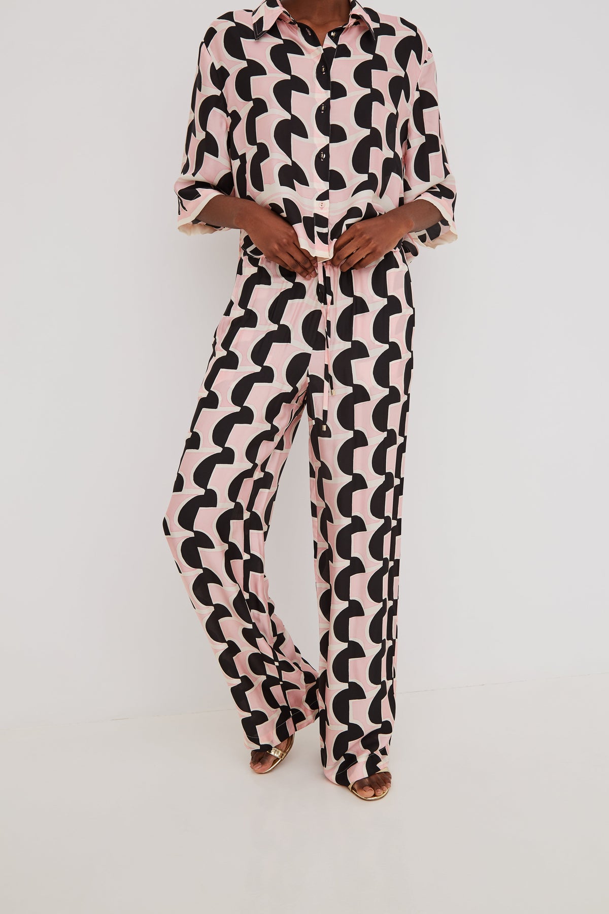 Girona Pant in Forma Geo Blush