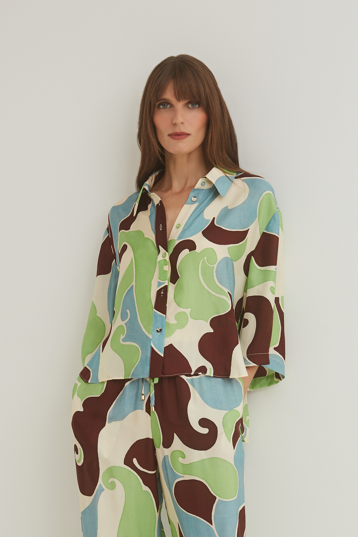 Calvia Shirt in Petal Wave Mint