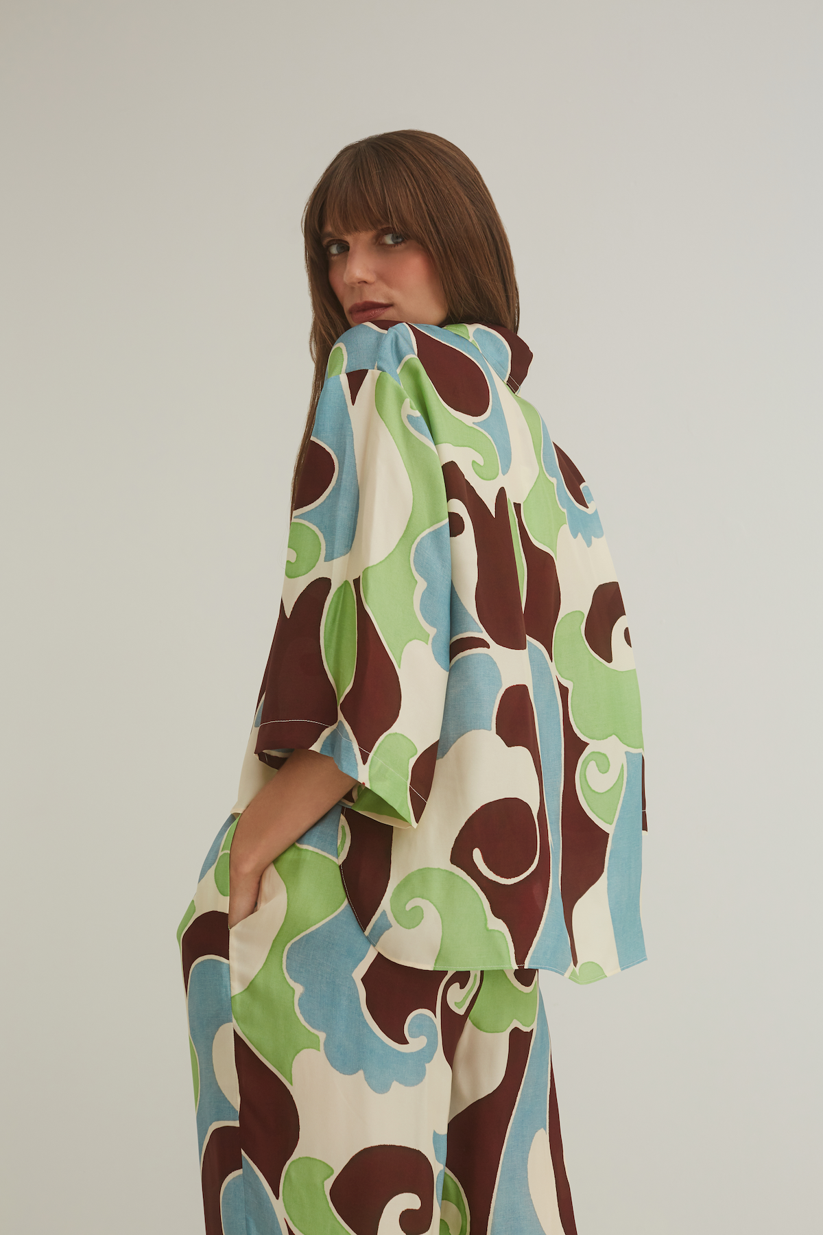 Calvia Shirt in Petal Wave Mint