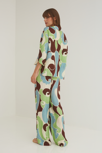 Girona Pants in Petal Wave Mint