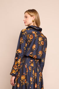 Anne Blouse in Amour Flora Navy