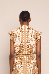 Octavia Top in Saltaire Brown