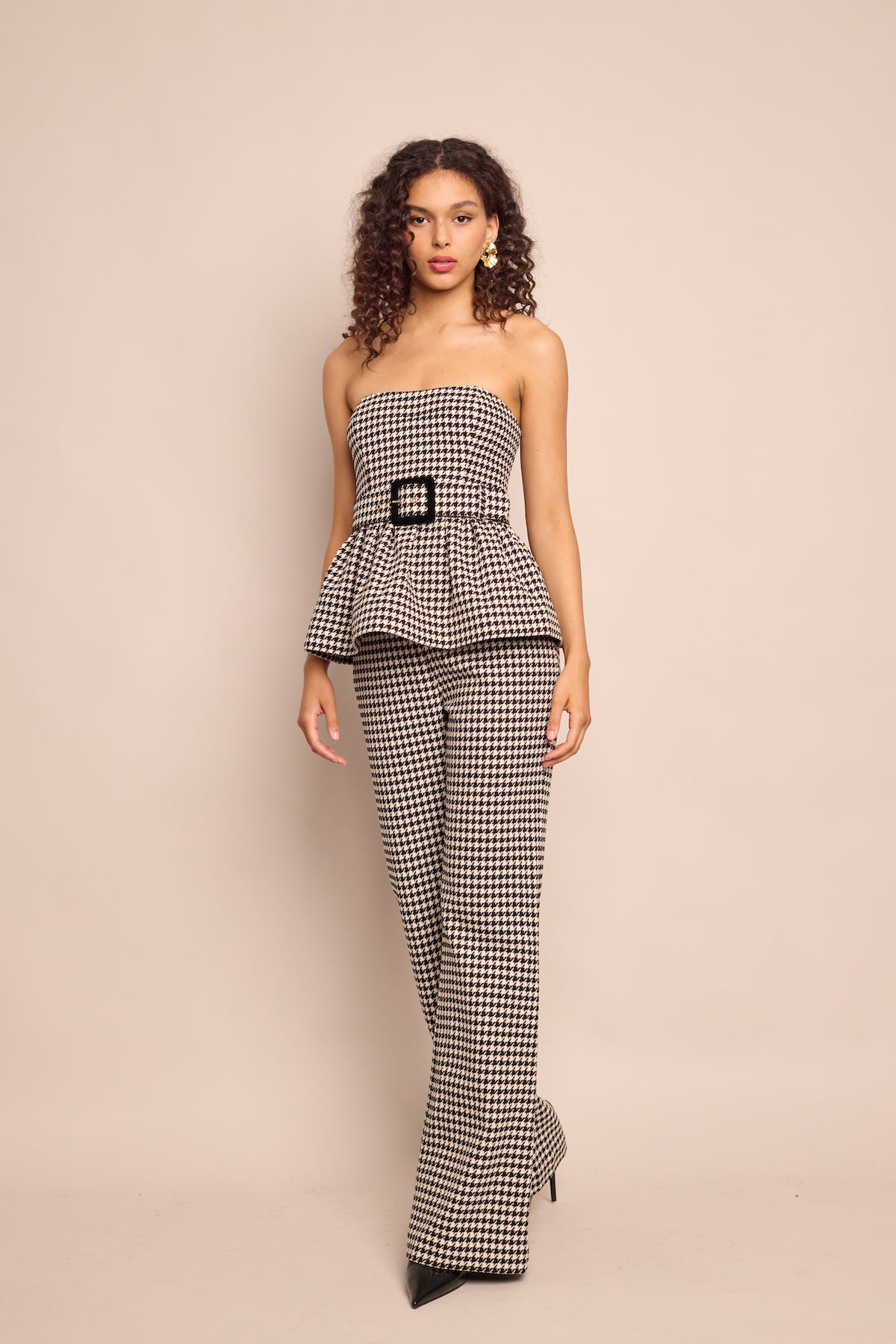 Christopher Pant in Houndstooth Black & White