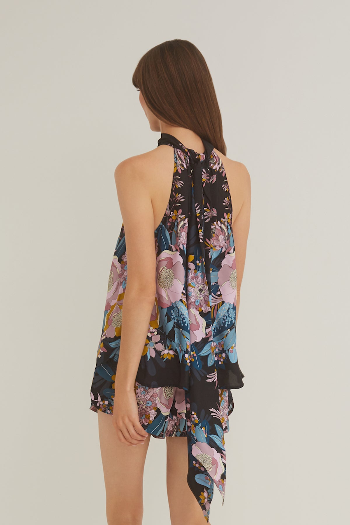 Sundance Halter in Lush Bouquet Black