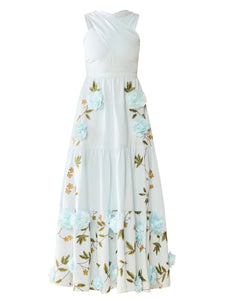 Isabel Dress in Lotus Garden Blue
