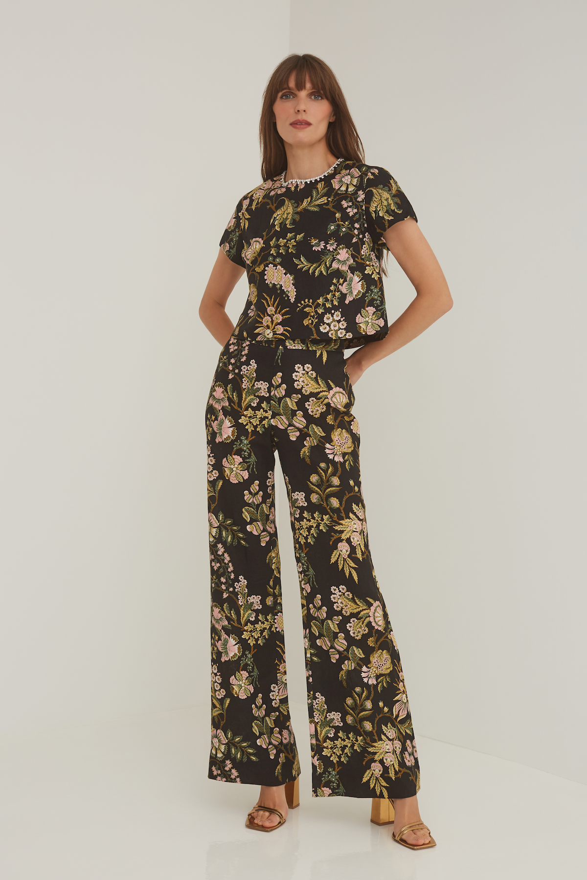 Josephine Pant in Clover Black
