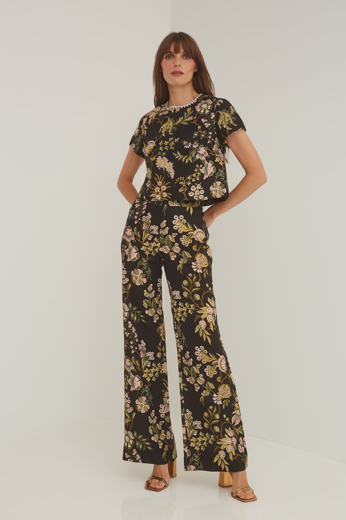 Josephine Pant in Clover Black