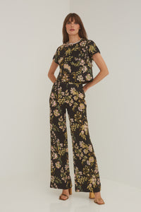 Josephine Pant in Clover Black