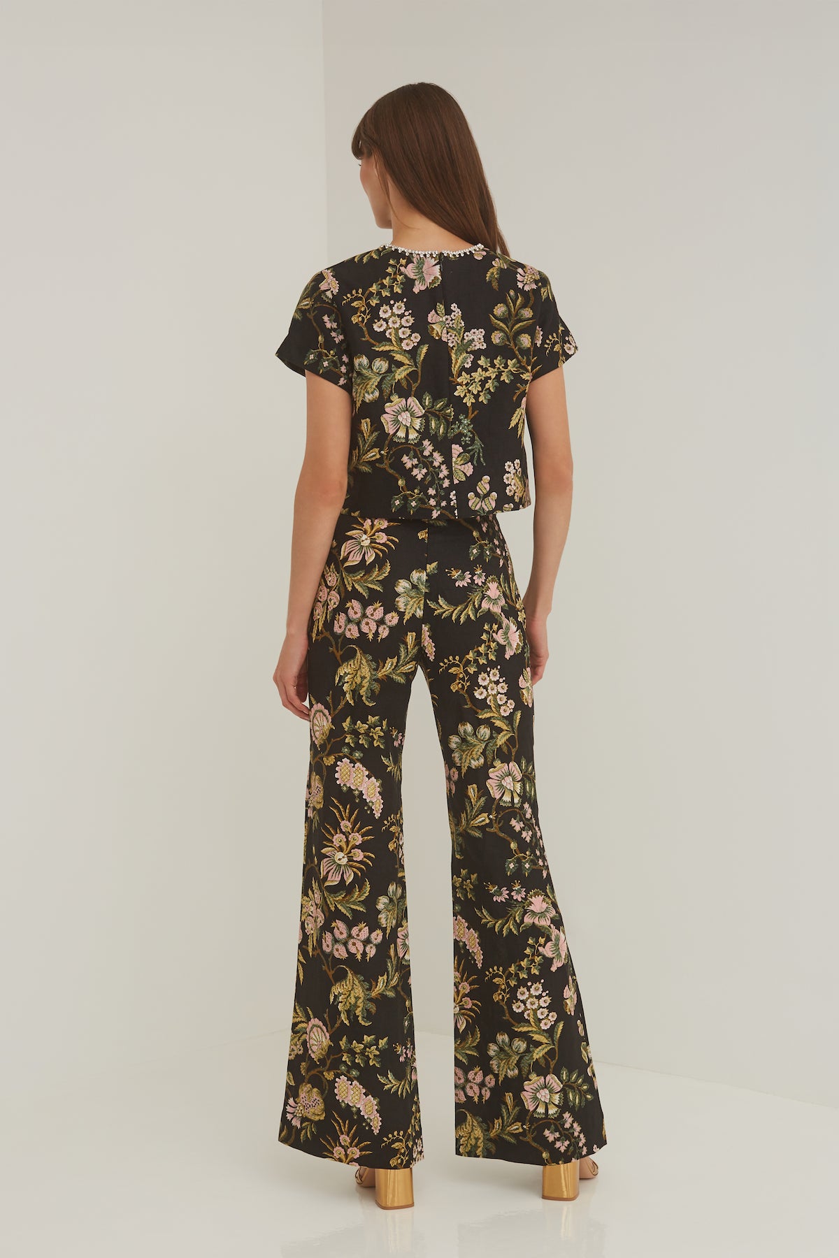 Josephine Pant in Clover Black