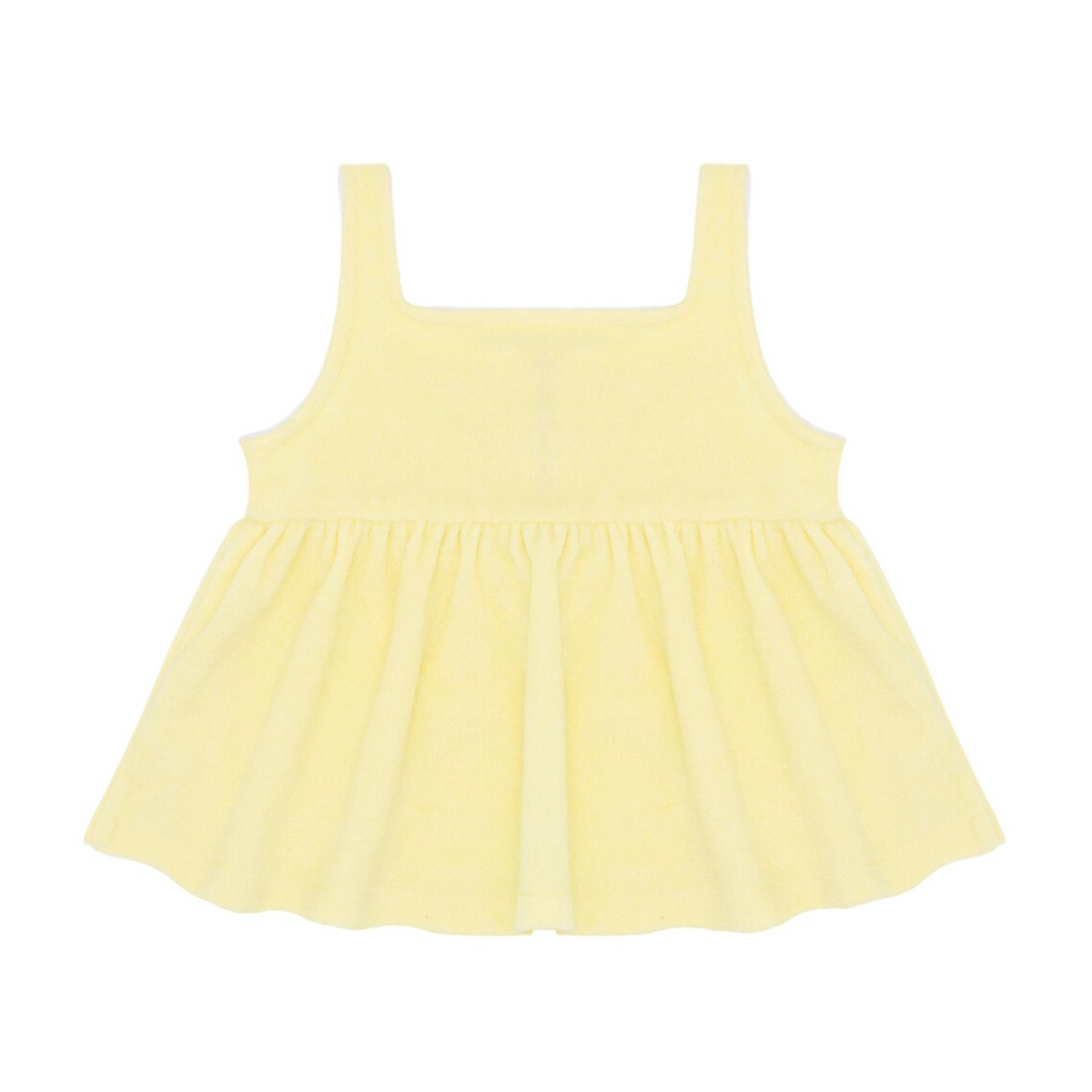 Girls Banana French Terry Button Up Tank