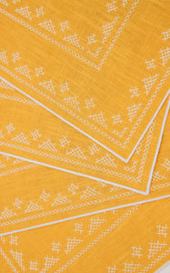 Pedralbes Placemats in Marigold, Set of 4