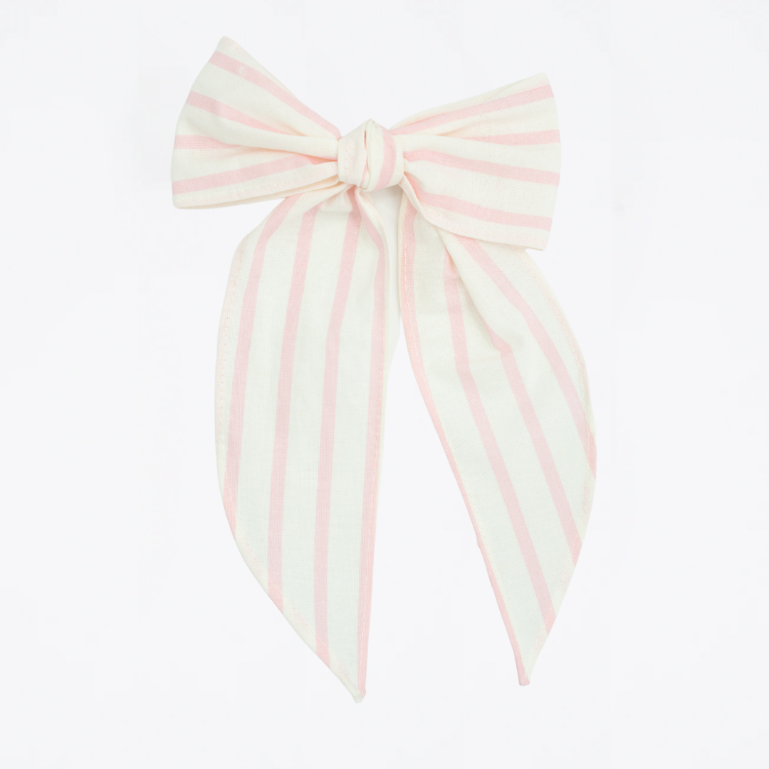 Annie Bow in Pink Stripes