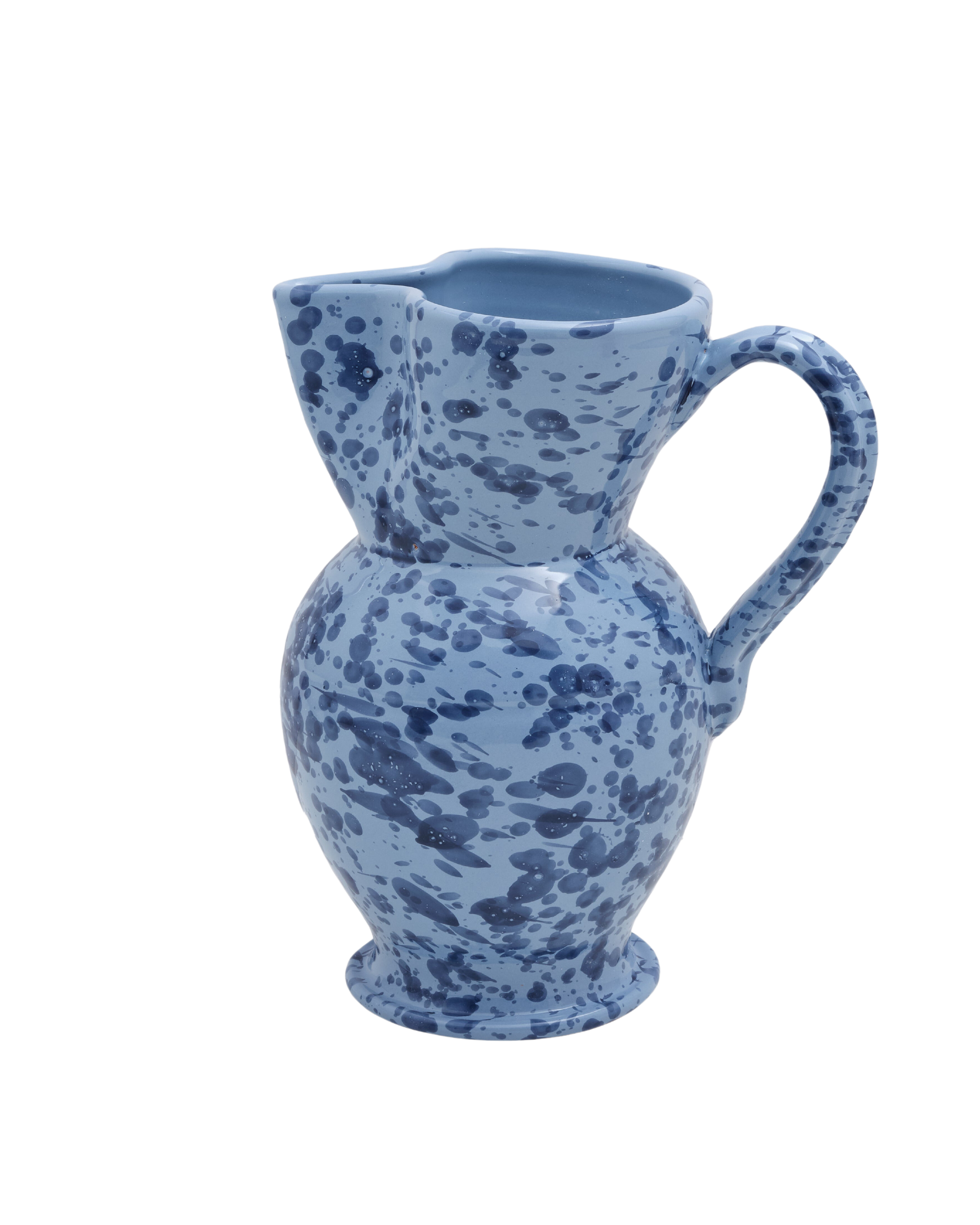 Speckled Pitcher in Blue