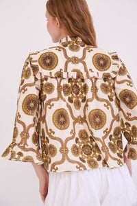 Elowen Top in Mod Floral Olive