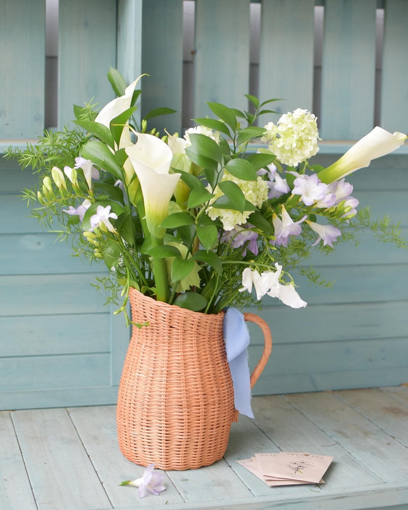Rattan Flower Pitcher