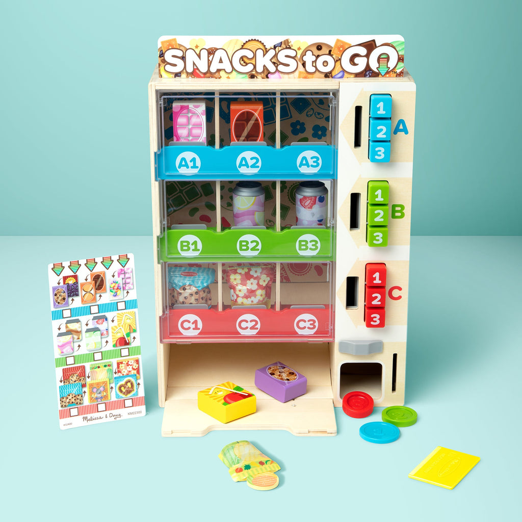 Sort, Stock, Select Wooden Vending Machine Play Set