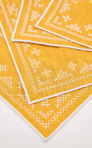 Pedralbes Placemats in Marigold, Set of 4