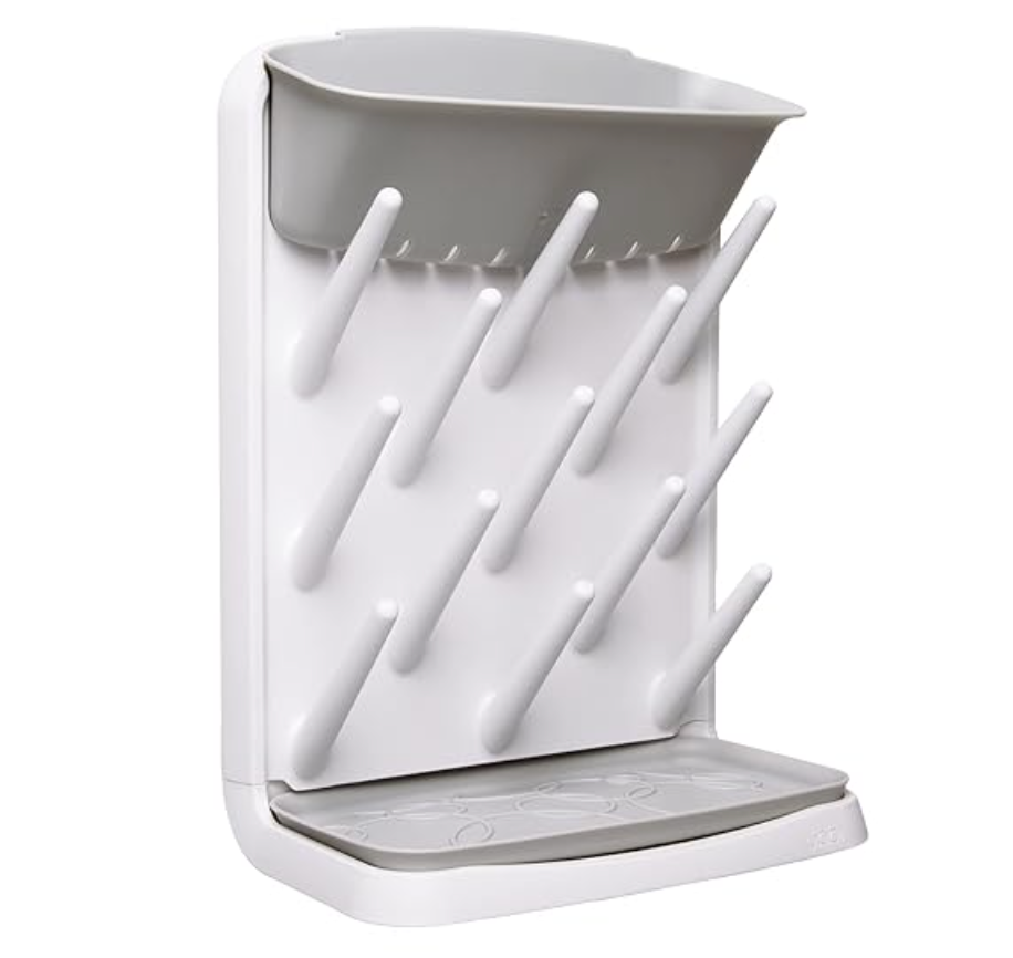 Baby Bottle Drying Rack, Space Saving Countertop Drying Rack Baby Accessory, Gray